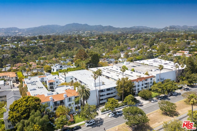 bird's eye view featuring a mountain view