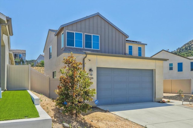 view of front of home featuring a garage