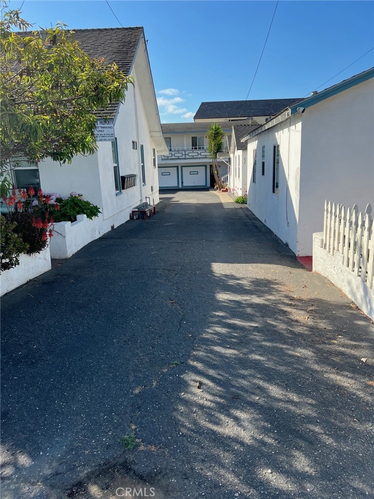 view of property exterior with a garage