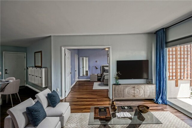 1108 Camino Real Unit 510, Redondo Beach, CA 90277 - living room featuring wood finished floors