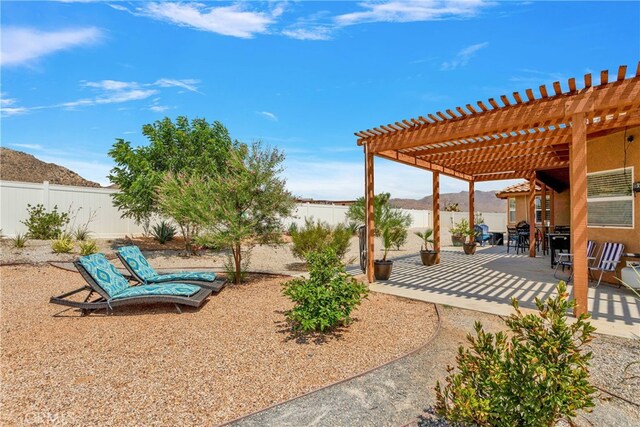 view of patio with a pergola