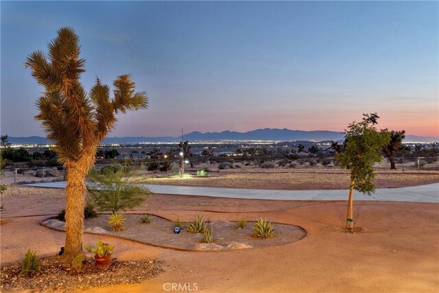 exterior space featuring a mountain view