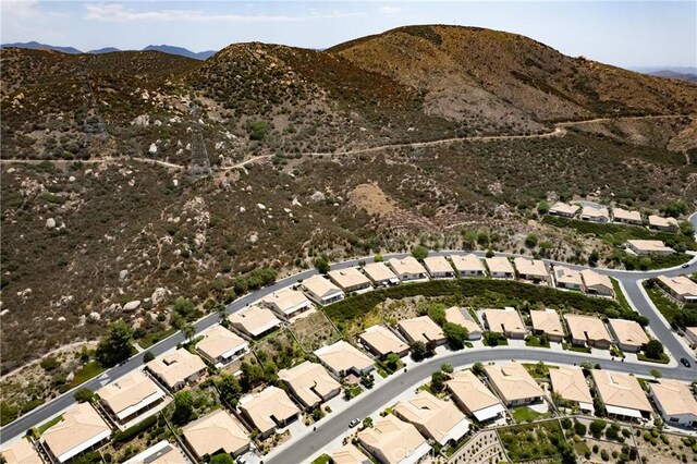 drone / aerial view with a mountain view