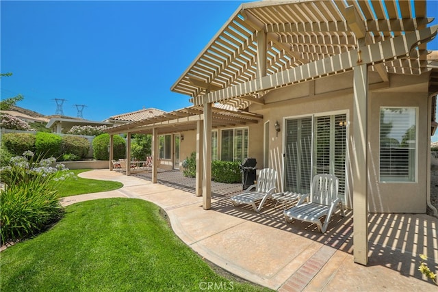 exterior space featuring a pergola and a patio area