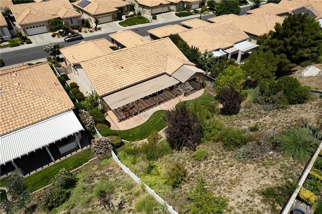 drone / aerial view with a residential view