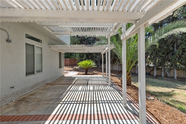 view of patio / terrace with a pergola