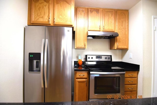 kitchen featuring appliances with stainless steel finishes