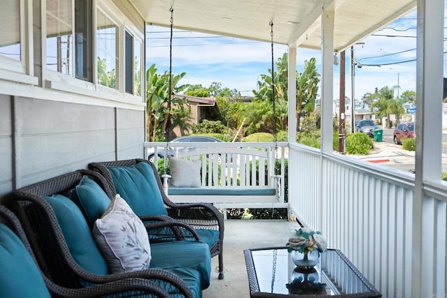 view of sunroom