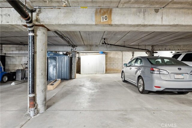 garage with a carport