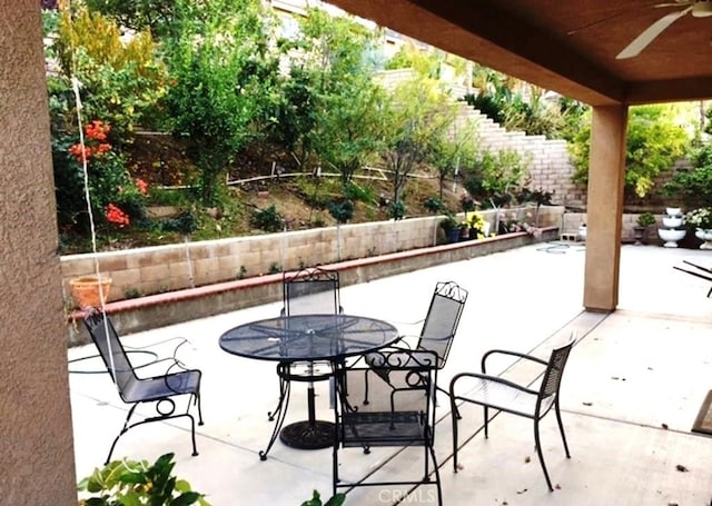 1638 Spyglass Dr, Corona, CA 92883 - view of patio / terrace with ceiling fan