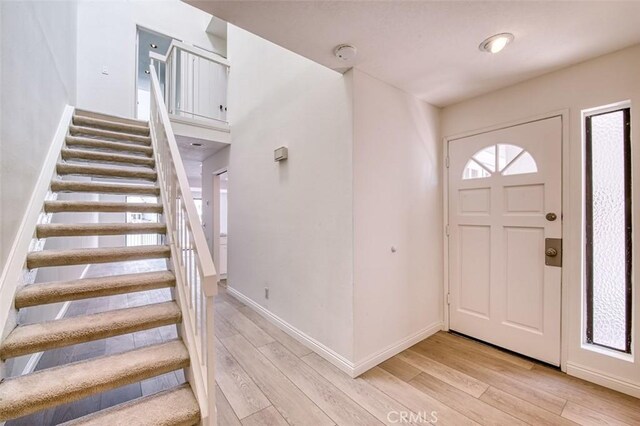 entryway featuring light wood-type flooring