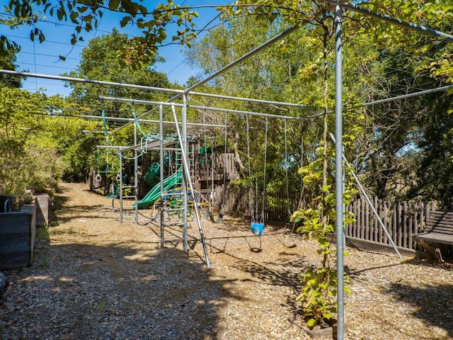 view of jungle gym