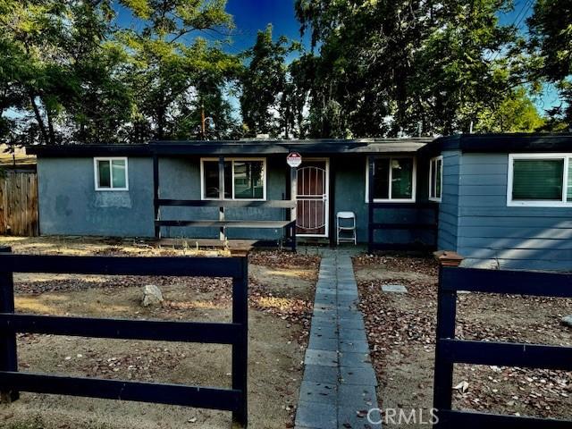 view of single story home