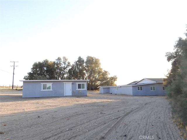 view of single story home