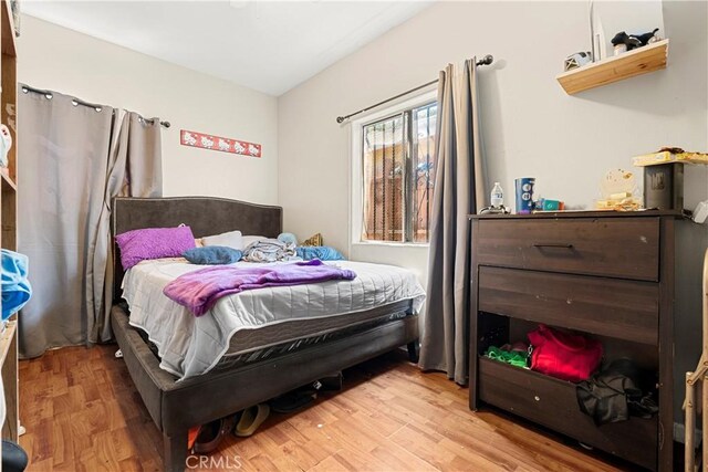 bedroom featuring light hardwood / wood-style flooring