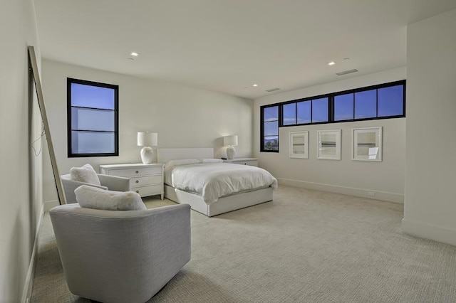 view of carpeted bedroom