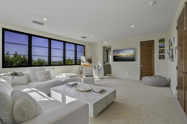 view of carpeted living room