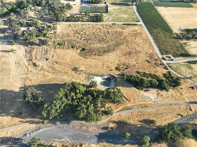 aerial view with a rural view