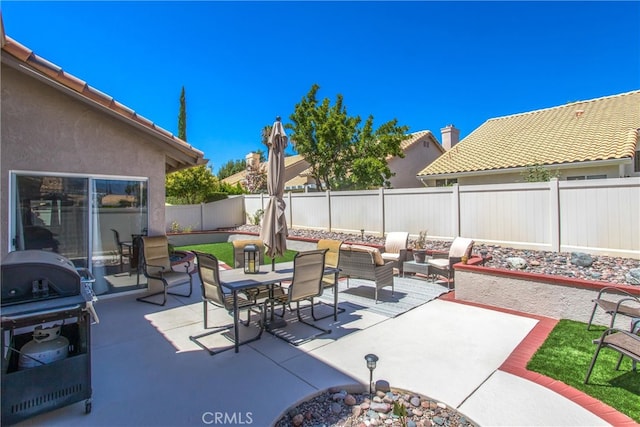 view of patio / terrace featuring grilling area