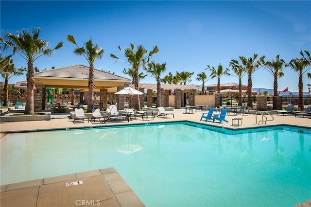 view of pool with a patio area