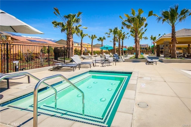 view of pool with a patio