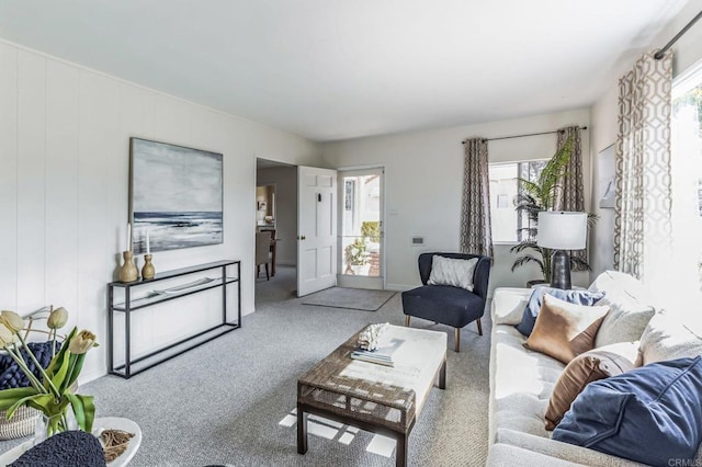 view of carpeted living room