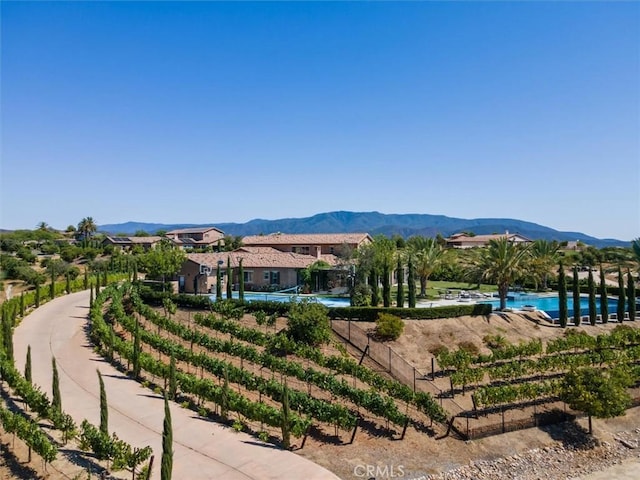 view of home's community with a mountain view