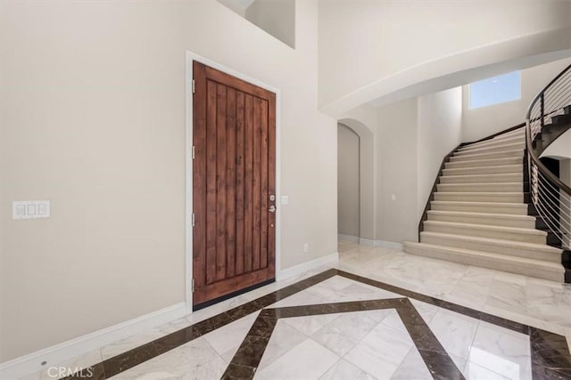 view of foyer entrance