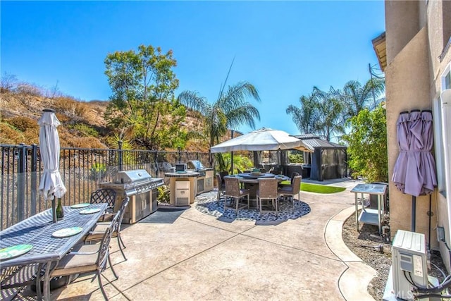 view of patio with grilling area