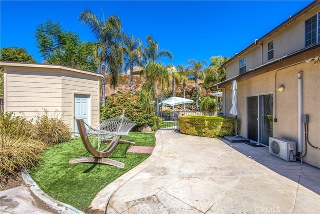 view of patio / terrace featuring ac unit