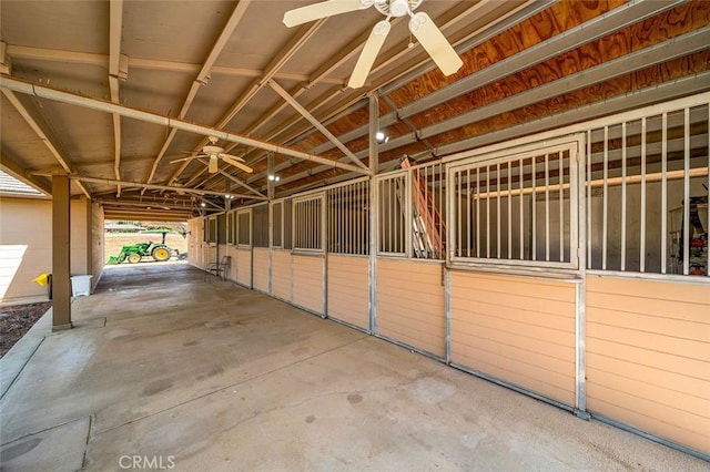 view of horse barn