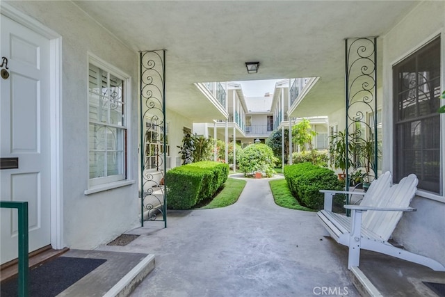 view of patio / terrace featuring a balcony