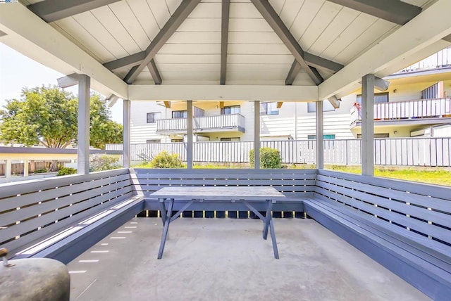 view of patio with a gazebo