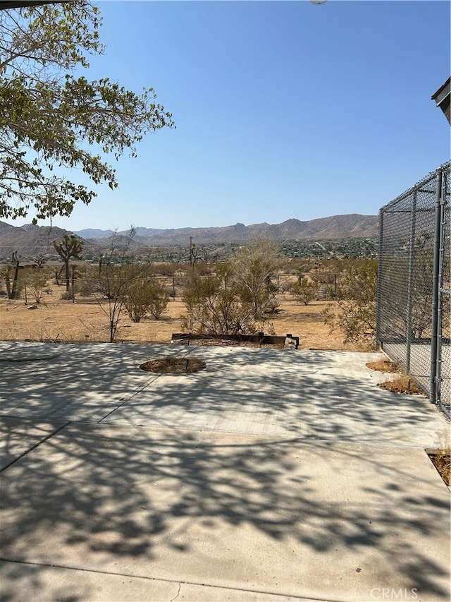 exterior space with a mountain view