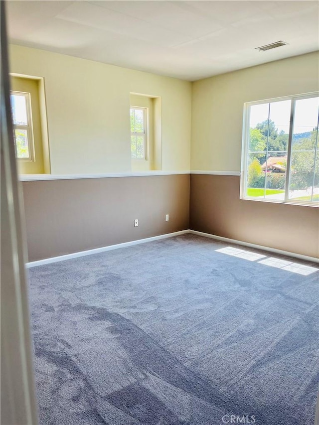 view of carpeted spare room