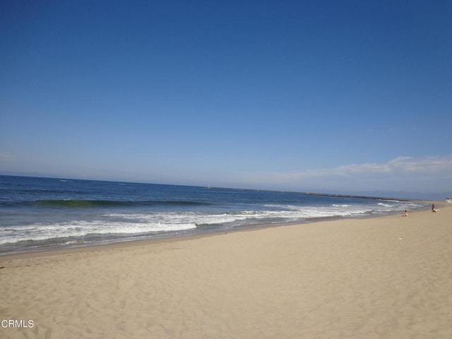 view of water feature featuring a view of the beach