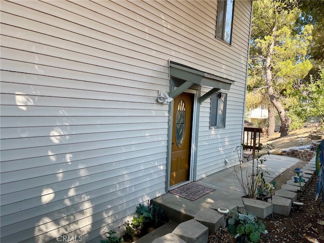 view of doorway to property