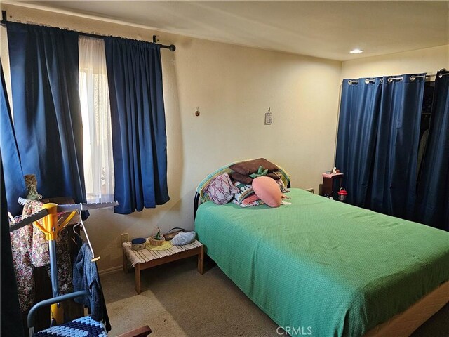 view of carpeted bedroom