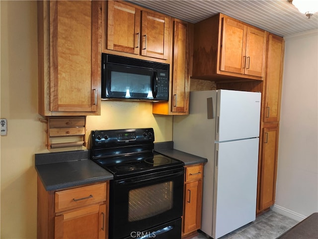 kitchen featuring black appliances