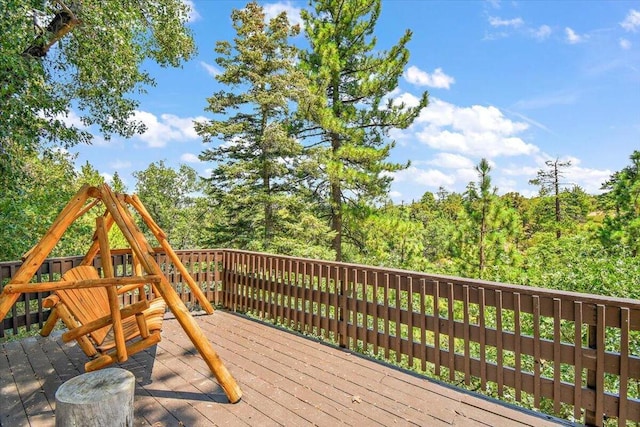 view of wooden terrace