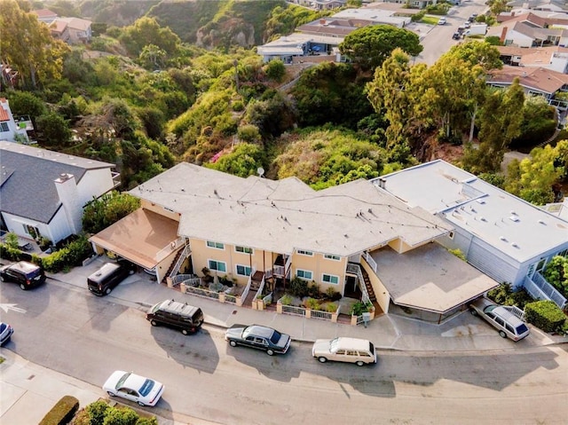 bird's eye view with a residential view