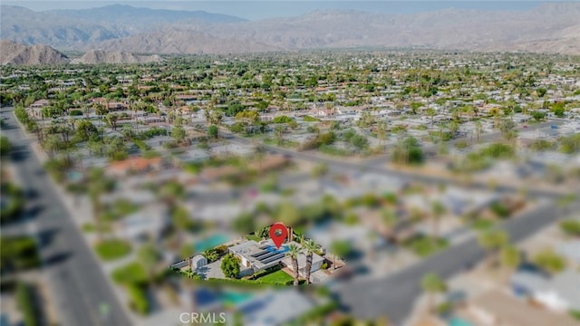 aerial view featuring a mountain view