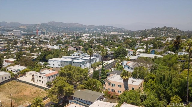 drone / aerial view with a mountain view