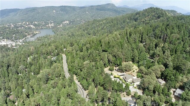 919 Venus Way, Crestline, CA 92325 - drone / aerial view featuring a forest view and a water and mountain view