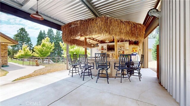 919 Venus Way, Crestline, CA 92325 - view of patio / terrace with outdoor dry bar