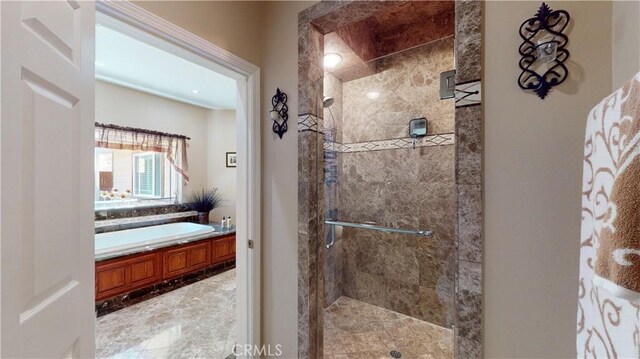 919 Venus Way, Crestline, CA 92325 - full bathroom with a stall shower and a bath