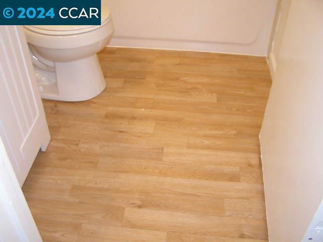 interior space featuring toilet and hardwood / wood-style floors