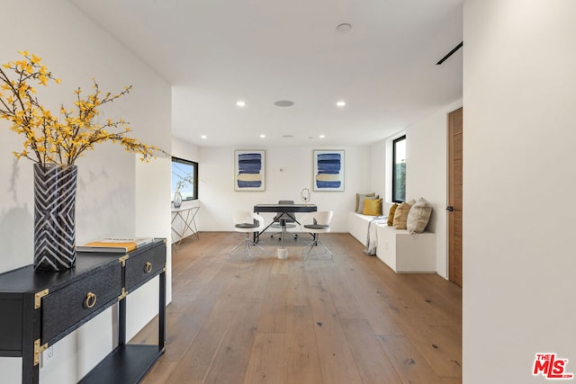 interior space featuring light wood-type flooring