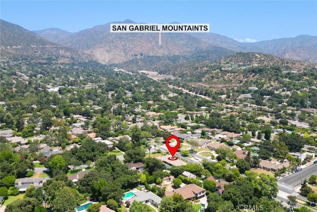 aerial view featuring a mountain view