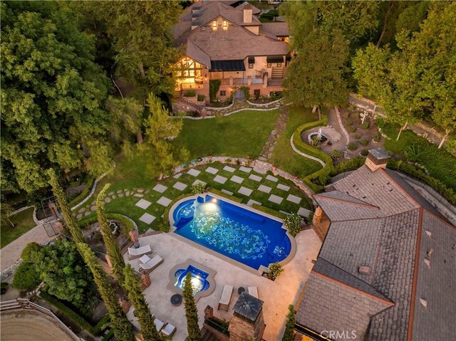 birds eye view of property